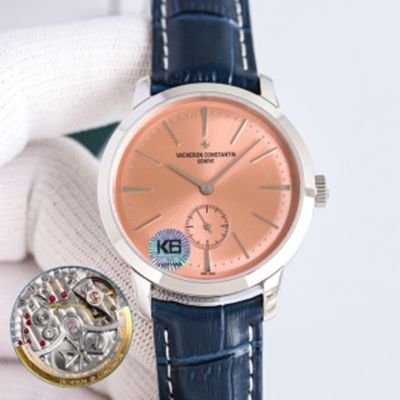 Vacheron Constantin Patrimony Series Rose Gold Dial High-quality Leather Strap